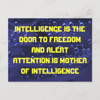 intelligence postcard