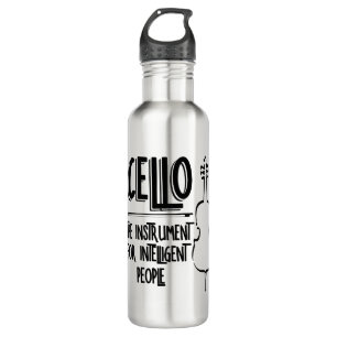 Intelligent Cellist Line Drawing 710 Ml Water Bottle