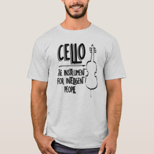 Intelligent Cellist Line Drawing T-Shirt