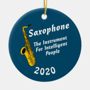 Intelligent Saxophone Ceramic Tree Decoration