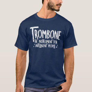 Intelligent Trombone Rough Text T-Shirt