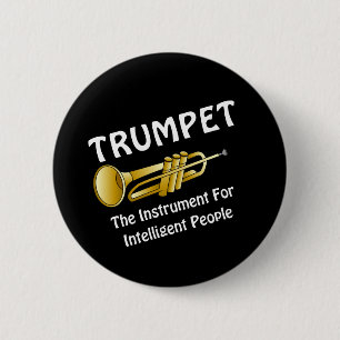 Intelligent Trumpet 6 Cm Round Badge