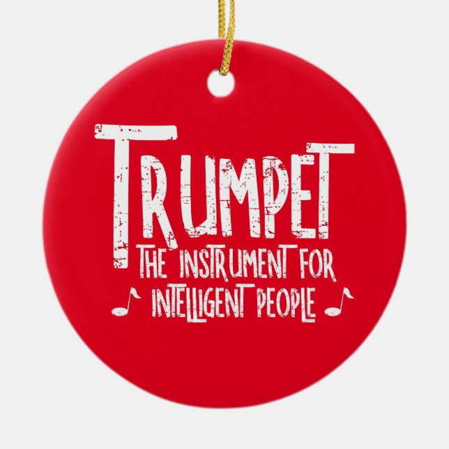 Intelligent Trumpet Rough Text Ceramic Tree Decoration (Front)