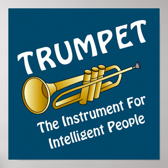 Intelligent Trumpet White Text Poster (Front)