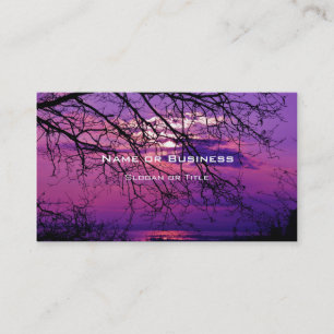 Intense and Vivid - Purple Sunset Landscape Business Card