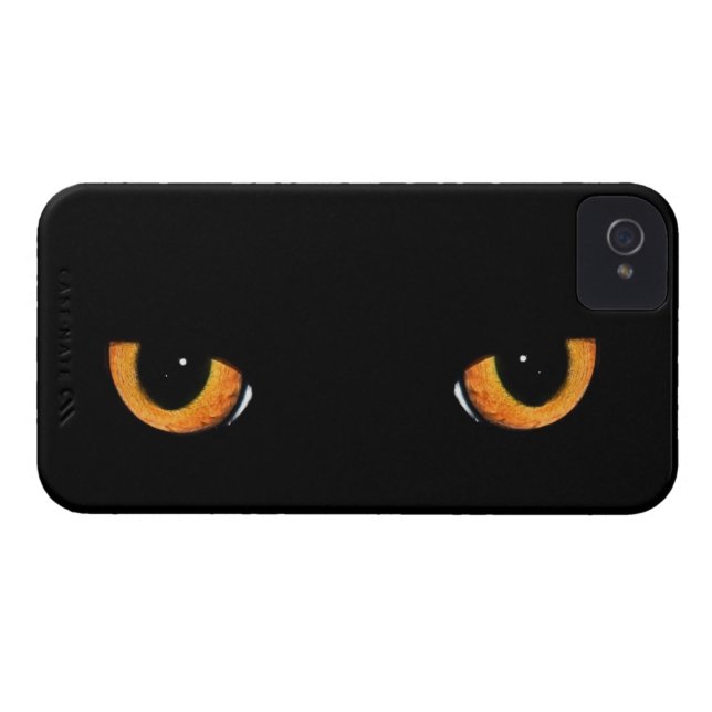 Intense Black Cat Eyes Case-Mate iPhone Case (Back Horizontal)