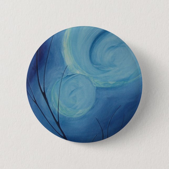 intense blues 6 cm round badge (Front)