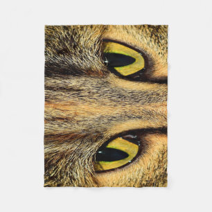 Intense Cat Eyes Fleece Blanket