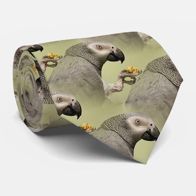 Intense Congo African Grey Parrot Snacking Tie (Rolled)