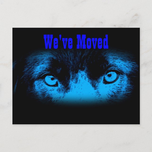 Intense Eyes Change Of Address Announcement Postcard (Front)