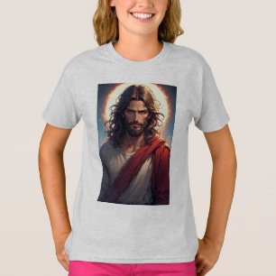 Intense Jesus Christ Christian Girl's Tee Shirt
