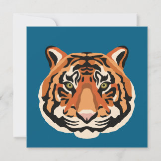 Intense Tiger Eyes the Powerful Big Cat Invitation