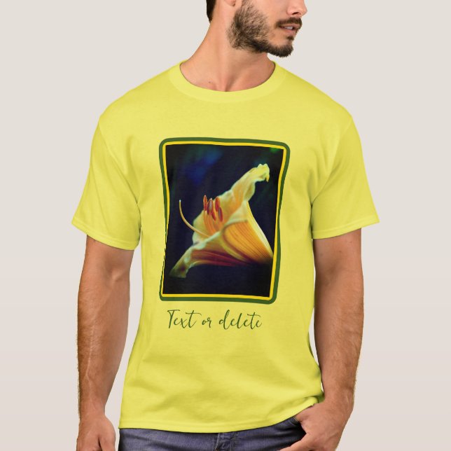 Intense Yellow Lily Flower Personalised T-Shirt (Front)