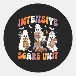 Intensive Care Scare Unit Ghost Nurse Icu Nursing Classic Round Sticker