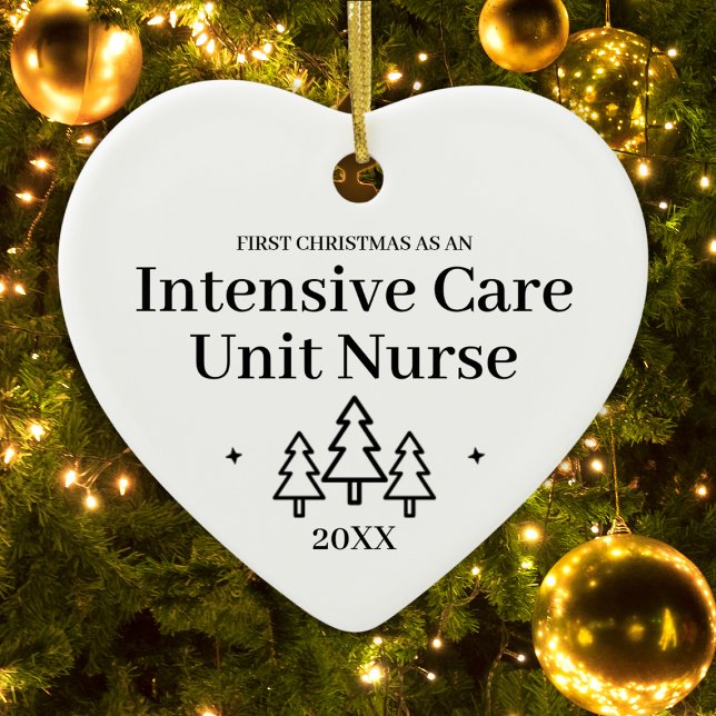 Intensive Care Unit Nurse New Job Christmas Ceramic Tree Decoration (Intensive Care Unit Nurse New Job Christmas Ceramic Ornament
)