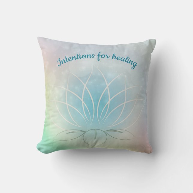 Intentions for healing design cushion (Front)