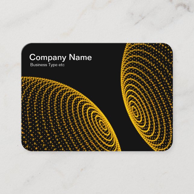 Interacted Spheres - Amber lights Business Card (Front)