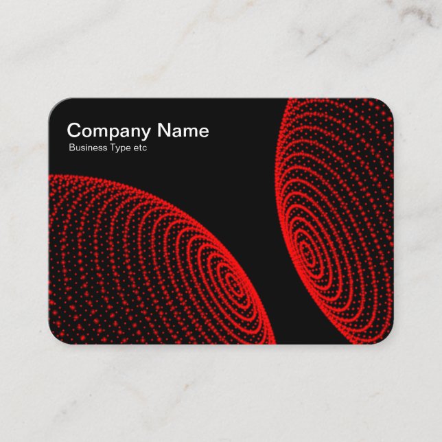 Interacted Spheres - Red lights Business Card (Front)