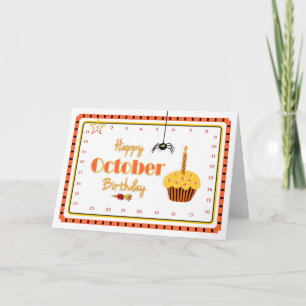 Interactive 'Move the Star' OCTOBER Birthday Card