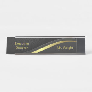 Interchangeable Desk Name Plate