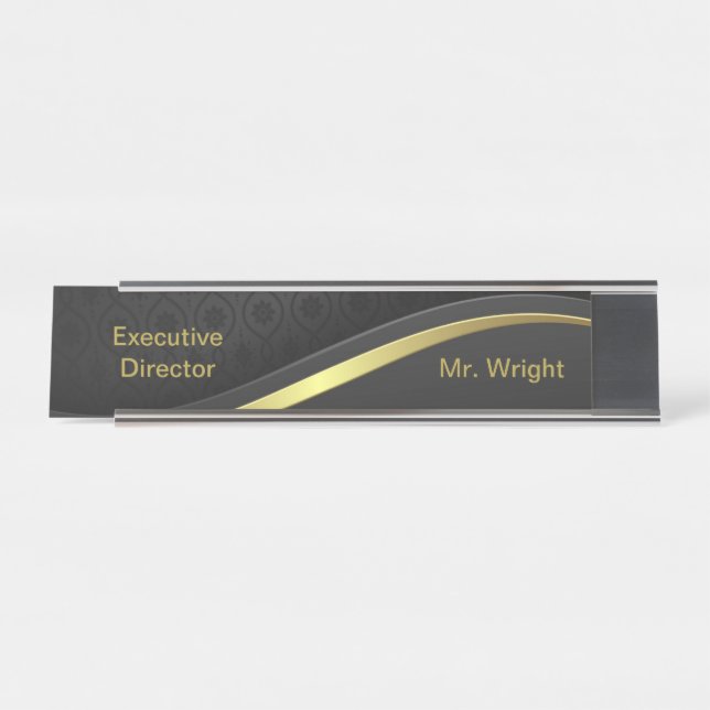 Interchangeable Desk Name Plate  (Front)