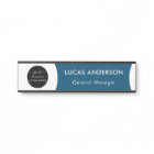 Interchangeable Office Door Name Plate with Logo