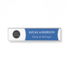 Interchangeable Office Door Name Plate with Logo