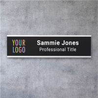 Interchangeable Office Door Nameplate Company Logo