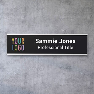 Interchangeable Office Door Nameplate Company Logo