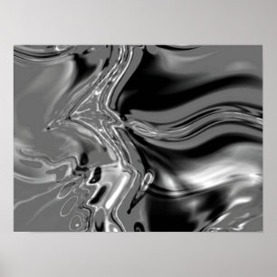 Interconnected - Black & White Poster