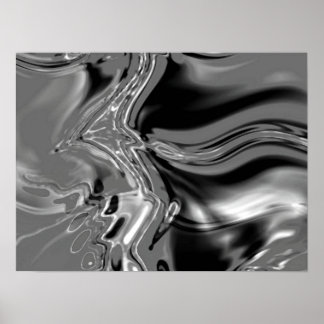 Interconnected - Black & White Poster