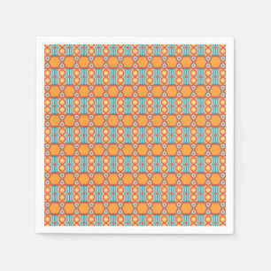 Interconnected Geometric Pattern with Vibrant Colo Napkin