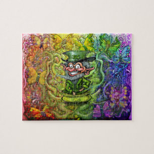 Interconnected Leprechaun Rainbow Magic Jigsaw Puzzle