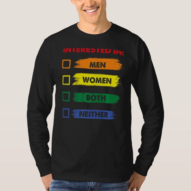 Interested Neither Lgbt Pride Month Graphic Festiv T-Shirt (Front)