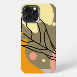 Interesting abstract spots with leaves iPhone 13 pro max case