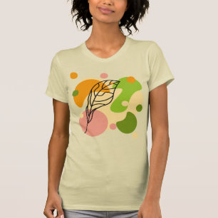 Interesting abstract spots with leaves T-Shirt