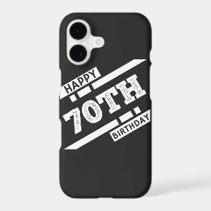 Interesting happy 70th birthday typography design