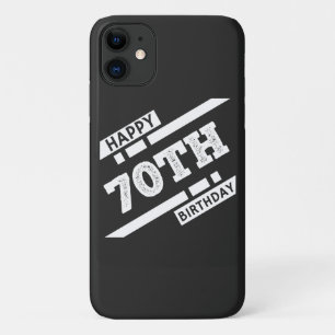 Interesting happy 70th birthday typography design Case-Mate iPhone case