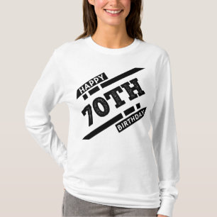 Interesting happy 70th birthday typography design T-Shirt