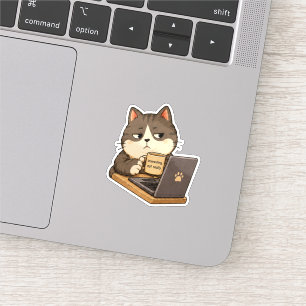 Interesting Not Really Cat Sticker