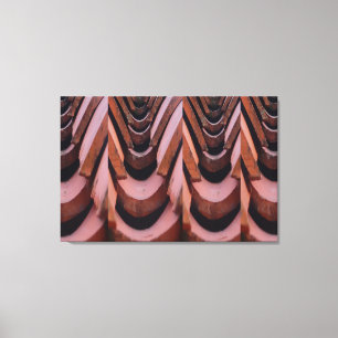 Interesting photo, roof tiles with perspective canvas print