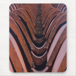 Interesting photo, roof tiles with perspective     mouse pad