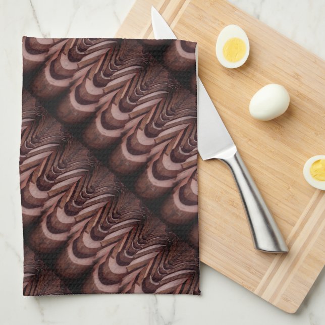 Interesting photo, roof tiles with perspective    tea towel (Quarter Fold)