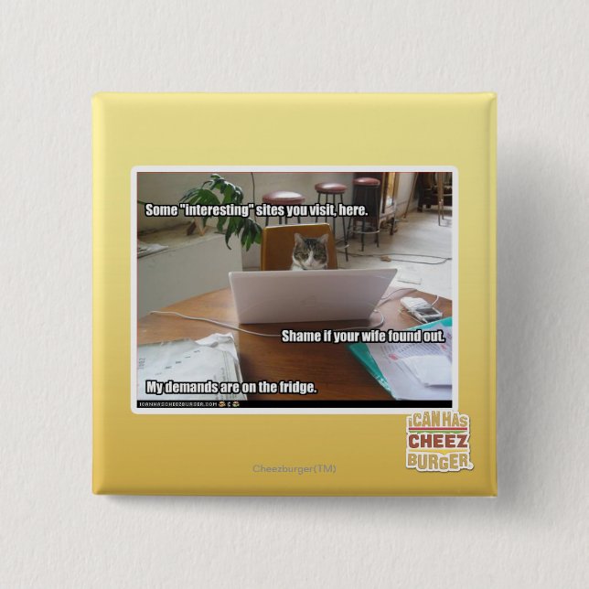 Interesting sites 15 cm square badge (Front)