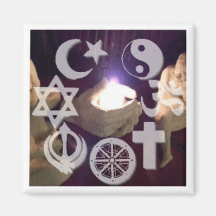 Interfaith, Coexist Fire Magnet