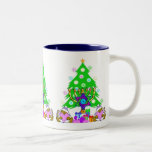 Interfaith Holiday Fun Two-Tone Coffee Mug<br><div class="desc">Christmas gifts and Chanukah menorah ornaments for interfaith families who are Jewish and Christian celebrating both holidays this season.</div>
