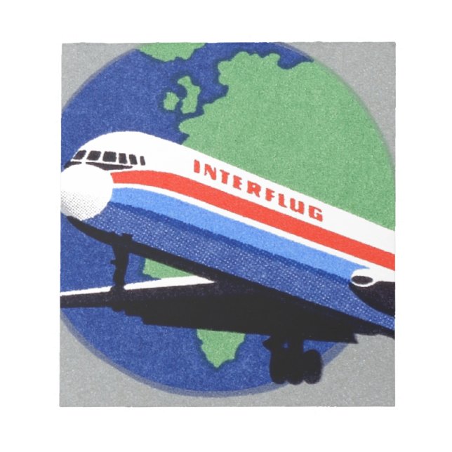 INTERFLUG - National Airline of DDR, East Germany Notepad (Front)