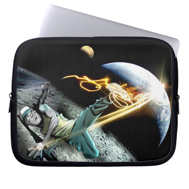 Intergalactic BBOY laptop sleeve (Front)