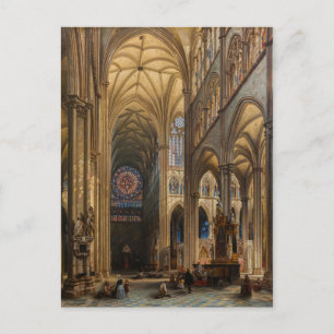 Interior da Catedral de Amiens by Jules Genisson Postcard