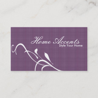 Interior Decorating Black and White Business Card